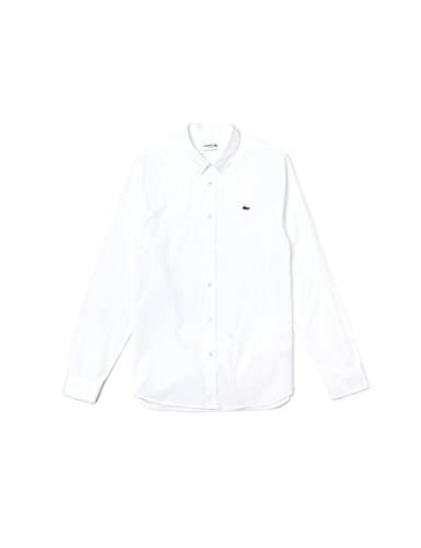 Lacoste Herren CH1843 Klassisches Hemd, Blanc, XXL