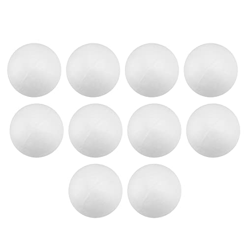 10pcs Christmas Ball Ornaments Ball Crafts Shapes Craft Balls (7cm), white, 7 CM