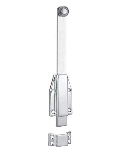 THIRARD - Verrou à Plaquer Gâche Plate - Pêne Coulissant Acier - 250 mm - Zingué Blanc - Sécurité Domestique - Porte de Garage, Abri de Jardin ou Dépendance