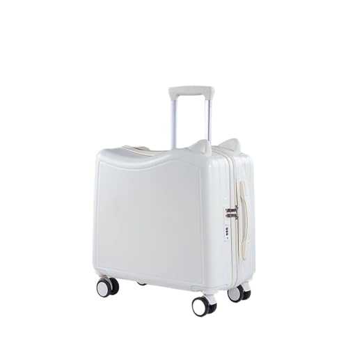 Expandable Suitcase Suitcase Can Be As A Girl's Portable Suitcase Riding an 18-inch Combination Trolley Trolley case，Suitcase(Pink)4