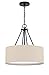 Craftmade Duke 3 Light 18" Drum Shade Pendant, Flat Black, 56593-FB