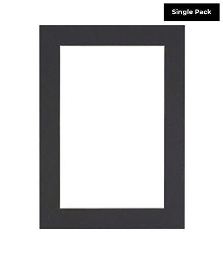 11x14 Mat Bevel Cut for 8x11 Photos - Acid Free Black Precut Matboard - For Pictures, Photos, Framing - 4-ply Thickness