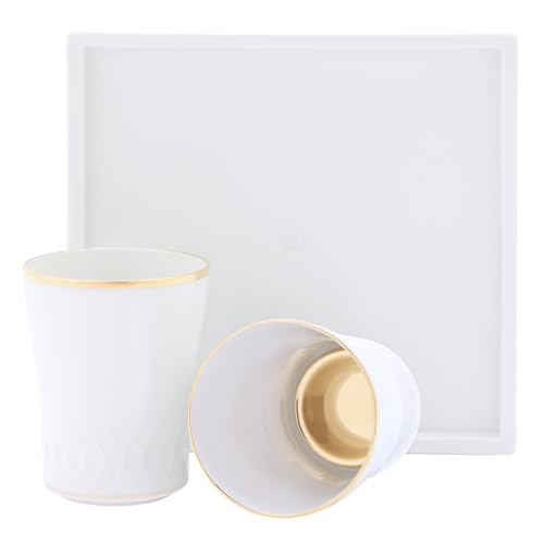 MEISSEN Juego de champán de porcelana 3 piezas taza y plato