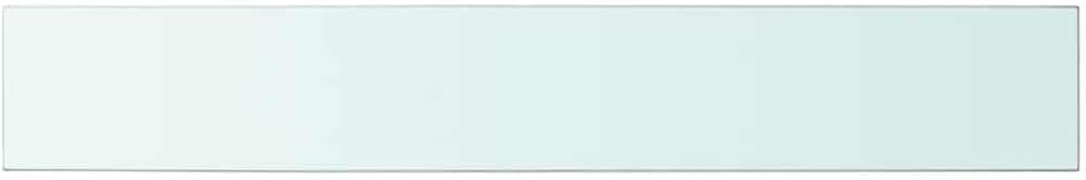 Clear Tempered Glass Shelf Panel 39.4 x 5.9 Inches, Durable Wall Mounted Display for Modern Decor, Transparent Shelf for Living Room Office, Easy Maintenance