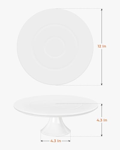 Kootek PCS012A White Cake Stand, 12 X 12 Inches Porcelain Cake Plate Cake Pedestal Stand Display Dessert Stand thumb #7
