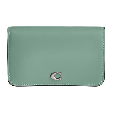 Coach Aquamarine Slim Leather Card Case Cover