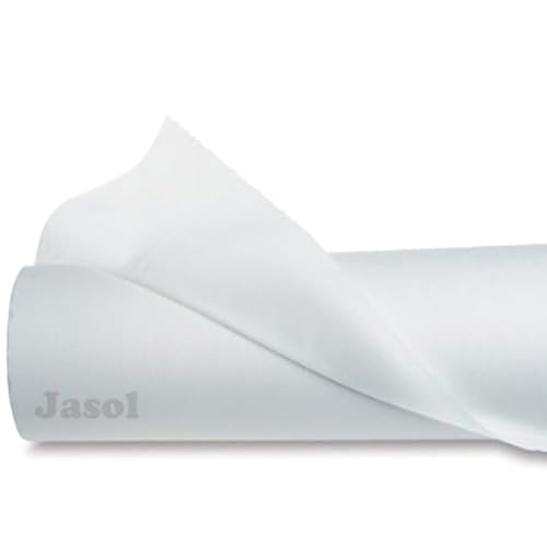 Jasol Interfacing Paper Canvas for Tailoring uses Stich Iron Canvas embrodery uses Fusible Bukram for Neck, Sleaves Design, Crafting etc. Pack of 2 Meter Ultra Soft Paper Canvas (White)