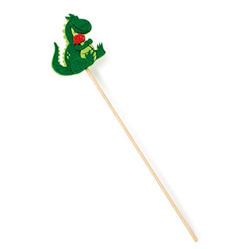Pack de 6 pics de madera 25cm. Dragón Sant Jordi en fieltro | Ya disponible en tu tienda friki favorita! En mundofriki.es!