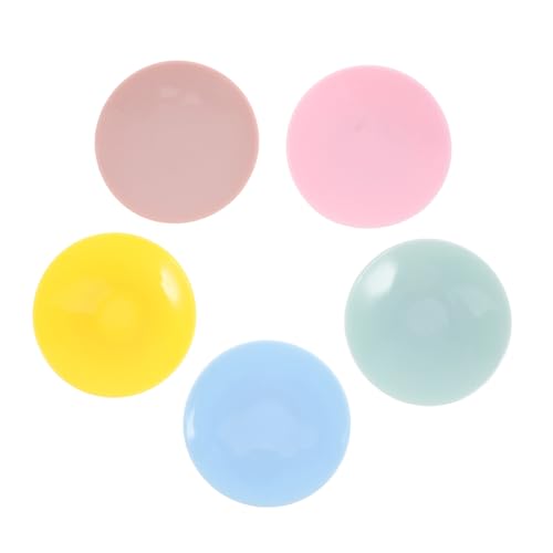 KOMBIUDA Silicone Double-Sided Suction Cups Pads 5 Pack Anti-Slip Tableware Fixing for Plate Bowl