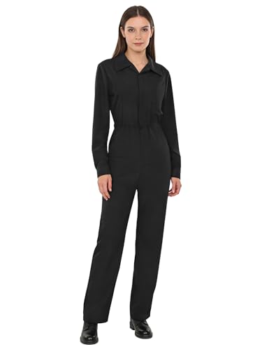 Bild: Sxiwei Damen Arbeitsoverall F�r Mechaniker Arbeitskleidung F�r Karosseriebau Landwirtschaft Kombianzug Overall Schutzanzug Horror Outfit Karneval Halloween Kost�m Schwarz S f�r 18,99 EUR (-20%) statt 12,99 EUR bei amazon.de