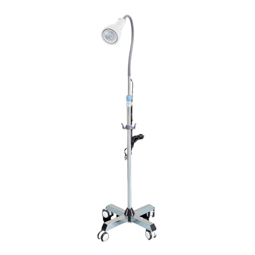 Lampe d'examen à LED sur roulettes avec col de cygne flexible réglable pour chirurgie au sol