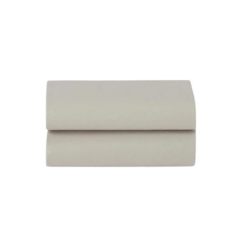 Snuz Bedside Crib Fitted Sheets - Fits All SnuzPod Cribs, 100% Jersey Cotton SnuzPod Sheets, Machine Washable, Tumble Dryer Safe, Breathable, Universal Fit 44x80cm, 2 Pack, Grey