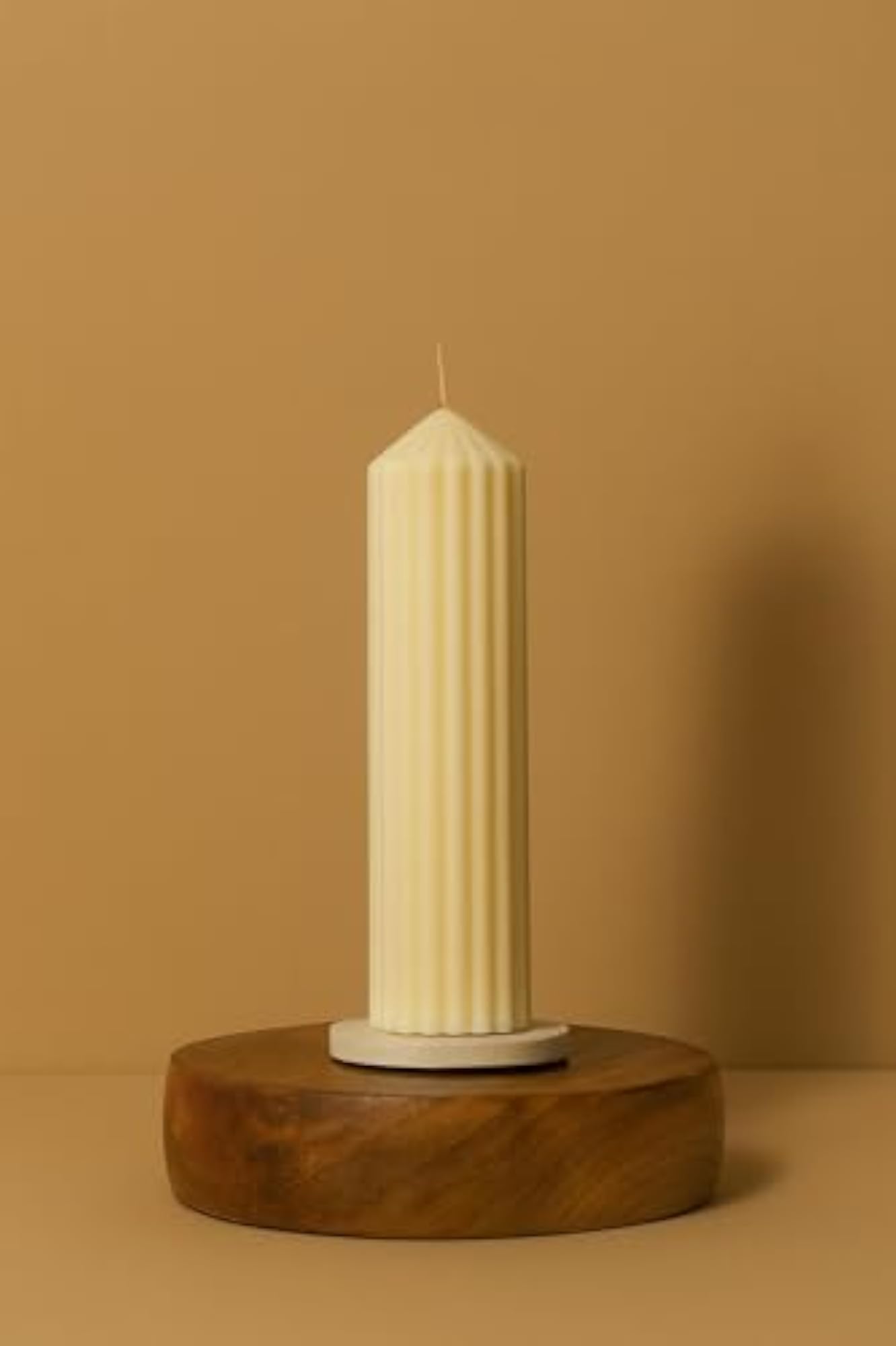 Soy Wax Pillar Candle, Cream Decorative Gift