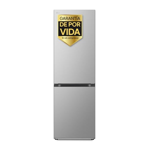 LG GBV5140DPY - Frigorífico Combi 2 Puertas, Door Cooling+, Clasificación D, Capacidad de 374L Serie 500, 1,86m, Inox Antihuellas