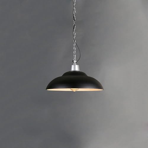 Suspension îlot cuisine industrielle noire luminaire vintage E27