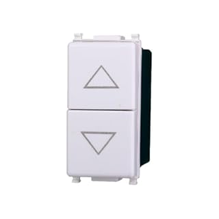 Elektronova Pulsante Doppio Saliscendi 1P+1P NO Bianco compatibile Vimar Plana 1202