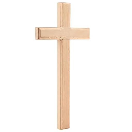XTUDOU Cruz de madera, crucifijo de pared, cruz de madera de roble macizo, cruces para colgar, adecuada para colgar decoraciones de pared para el hogar | Ya disponible en tu tienda friki favorita! En mundofriki.es!
