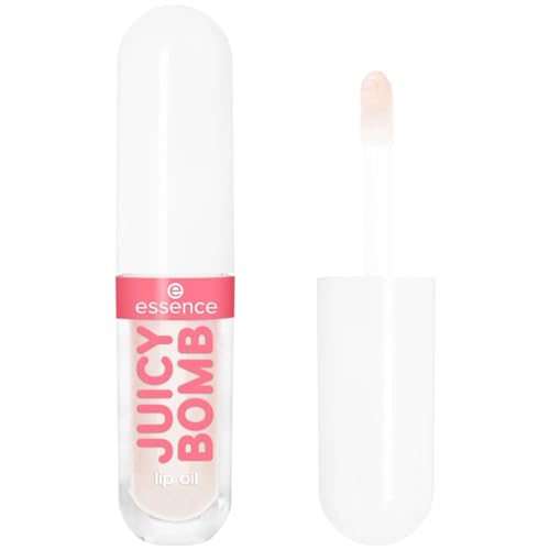 essence | Juicy Bomb Lip Oil Set | 5 Nourishing, High-Shine Lip Oils | Coconut, Strawberry, Tangerine, Mint & Cherry | Vegan & Cruelty Free | Gluten Free, Paraben Free
