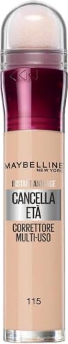 Maybelline New York Correttore Multi-Uso, Idratante e con Coprenza Modulabile, Imperfezioni e Occhiaie Coperte, Con Bacche di Goji e Haloxyl, Cancella EtĂ , TonalitĂ : 115 Warm Light, 6,8 ml
