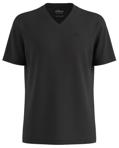 s.Oliver Herren T-Shirt – V-Ausschnitt, Regular Fit, Baumwolljersey – Ansicht 1