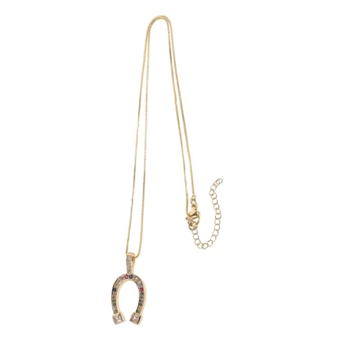 Collier en fer à cheval pour hommes : lot de 5 pièces en alliage argenté