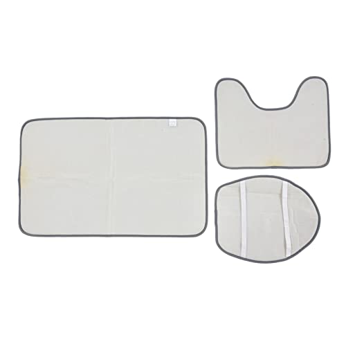 EPMANN Badezimmerteppich-Sets, 3-teilig, mit Toilettendeckelbezug, Saugfähigem, Rutschfestem Badematten-Set, Badezimmerteppich-Set, Maschinenwaschbarer Badeteppich mit U-förmigem Toilettenvorleger – Bild 5
