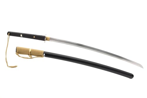 HMS Real Katana Sword - Hand Forged Manganese Steel Full Tang Blade, Real Functional Japanese Sword for Cutting Practice & Collectors