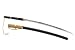 Handmade Sword - Tactical Manganese Steel Samurai Katana Sword, Manganese Steel, Wood Scabbard Covered with Fiberglass, Black