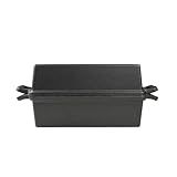 Zekono鋳鉄製 パン焼き型 耐熱皿 焼き型 モールド セット ローフパン オーブン スチーム効果でふっくら仕上げ バナナブレッド サンドイッチパン (黒い長方形のパン型)