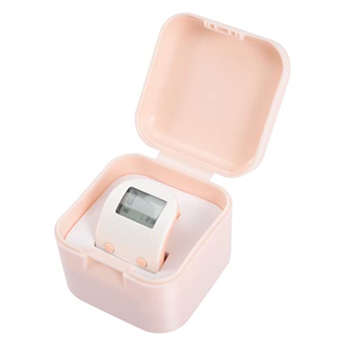 KOMBIUDA Pink Row Counter Finger Tally Counter Digital Click Ring Portable for Swimming Yoga Sports Activities