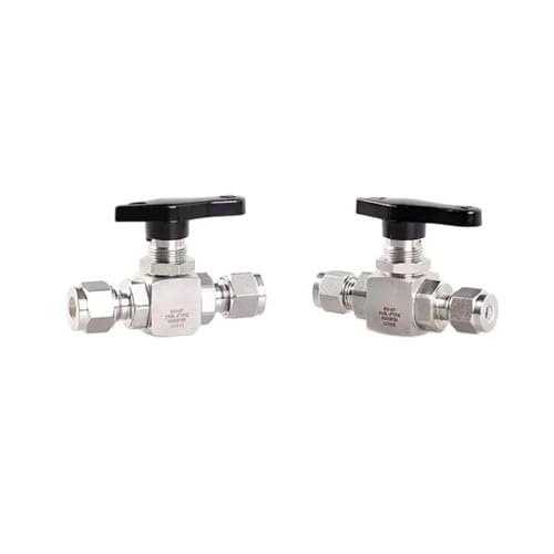 Válvula de bola de virola 10mm conmutación 2 vías acero inoxidable 6000psi 6