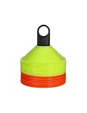 SIUX - Set de 30 Conos de Entrenamiento Naranjas - Conos para Entrenamiento Deportivo de Pádel, Tenis, Fútbol y Fitness, Resistentes, Apilables y con Soporte de Transporte