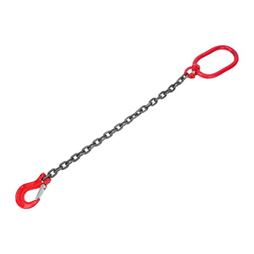 LIFKOME Imbracatura Catena Sollevamento Singola Gamba con Gancio in Manganese Resistente e Alta Portata per Uso Industriale e