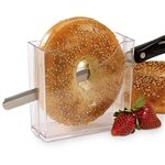 Plastic Bagel Holder with Safety Slicer