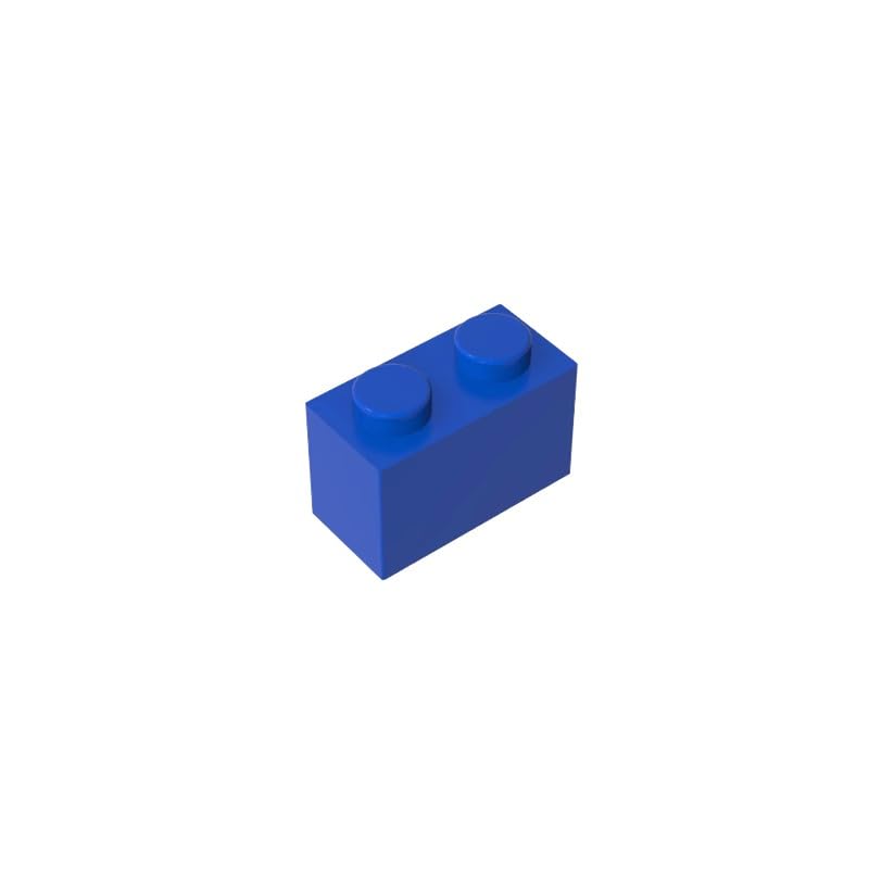 3065 bricks Brick 1x2 Without Bottom Tube 50 Pieces GDS-1545 Compatible with Lego Building Blocks Color:Blue โ image 1