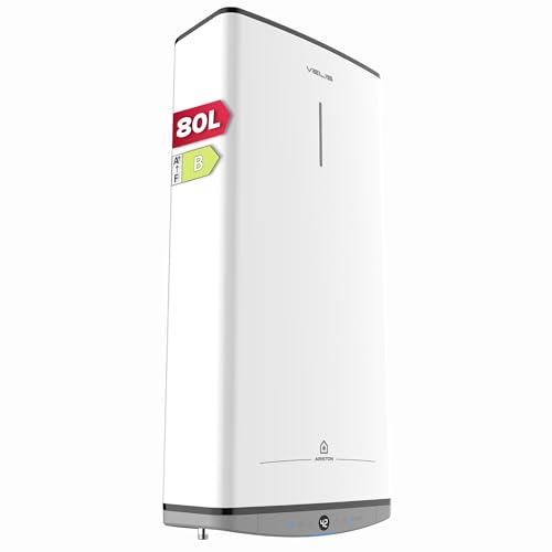 Ariston VELIS DUNE 80 litres - Chauffe-eau électrique Ultra-Plat - 13% d’Economies d’Energie - Conçu et fabriqué pour être installé en France.