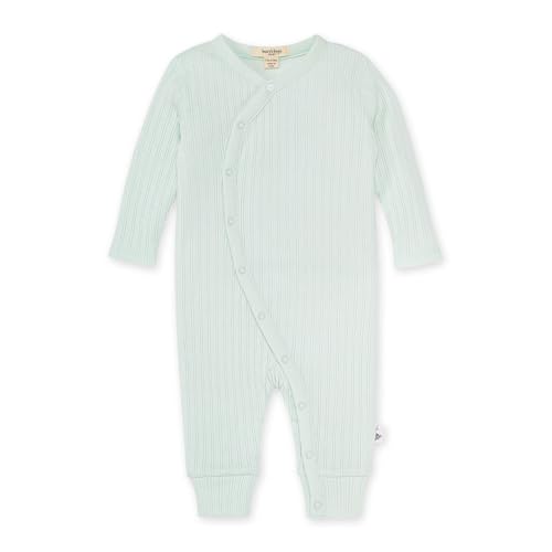 Image of Burt's Bees Baby Unisex Baby Romper, 100% Organic Cotton One-Piece Coverall, Mint Sweet Rib Wrap Jumpsuit, Newborn