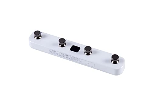 Gtrs Wireless Footswitch Controller 2.4G Chargeable Built-In Battery Change Preset Tone Tap Tempo Settings (White) #TOP4