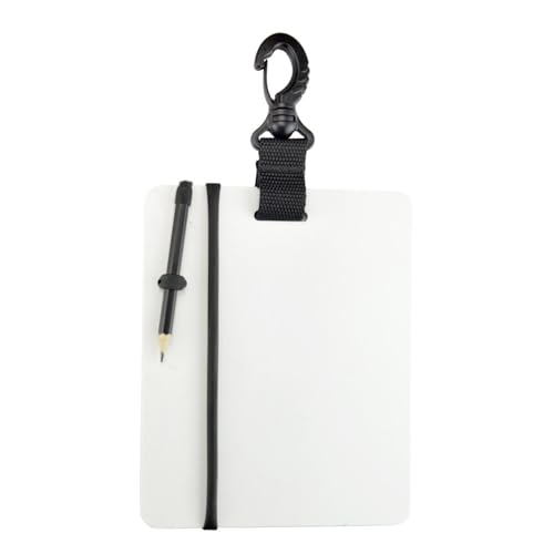 Pizarra de escritura de buceo impermeable tableta para buceadores con lápiz y clip giratorio 6
