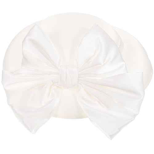 Chapeau de mariage blanc style melon accessoire cérémonie femme taille 30