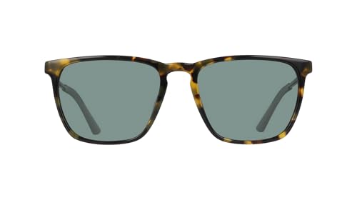 COLE HAAN Men's CH6085 Polarized Square Sunglasses, Tortoise, 55/18/140