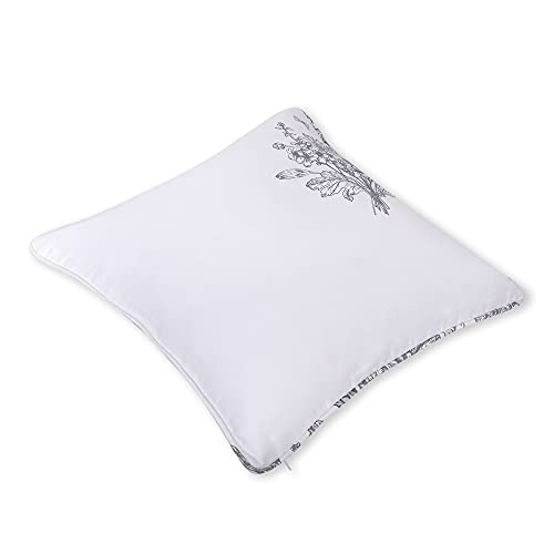 Image of Swayam Cotton Set 2 Decorative Soft Cushion Case Square Pillowcases for Couch Sofa Bed Living Room| 12 X 12 Inches | White