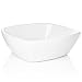 Miligore 16" x 16" Flared Square White Ceramic Vessel Sink - Modern Above Counter Bathroom Vanity Bowl