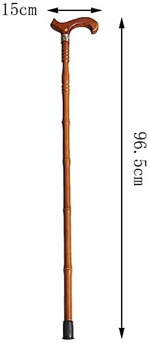 Bastón de madera para caminar Bastón macizo Bastones para personas mayores Muletas Bastones Andadores en forma de T Artículos para personas mayores Longitud 96,5 cm Fácil de acortar charitable