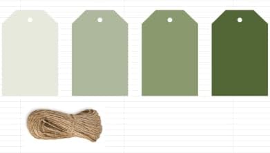 Amazon.com : Whaline 120Pcs Sage Green Paper Gift Tags Gradient Green ...