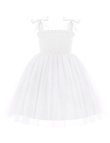 Arshiner Toddler Girl Tutu Dress Summer Bow-Tie Straps Casual Dresses Kids Princess Flowy Swing Clothes for 2-7Y