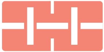 Etiquetas para carpetas de archivos, letra del alfabeto I, productos TAB - Adhesivos Alpha compatibles con la serie TBAV, rosa, 12" x 1", 500rollo