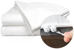 Miniatura 4 de CinchFit Juego de sábanas King de lujo de USA con parte superior dividida que no se desgarra, se adapta a todos los tamaños de longitud dividida,