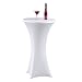 4 Pack 23"x43" White Cocktail Spandex Stretch Round Tablecloth Table Cover for Weddings Bars Party