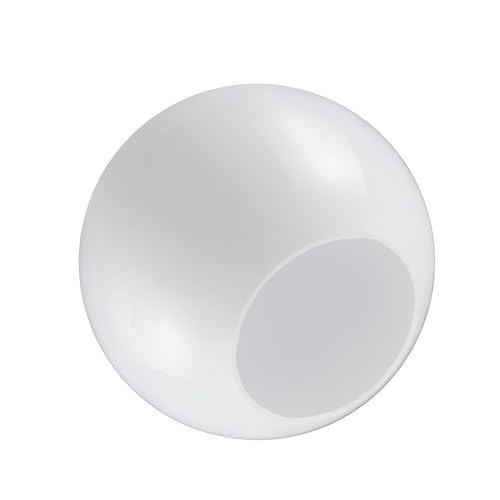 Image of Aspen Creative 28002-31, 8 inch White Acrylic Replacement Lamp Post Globe with 3-3 /4 inch Neckless Opening
